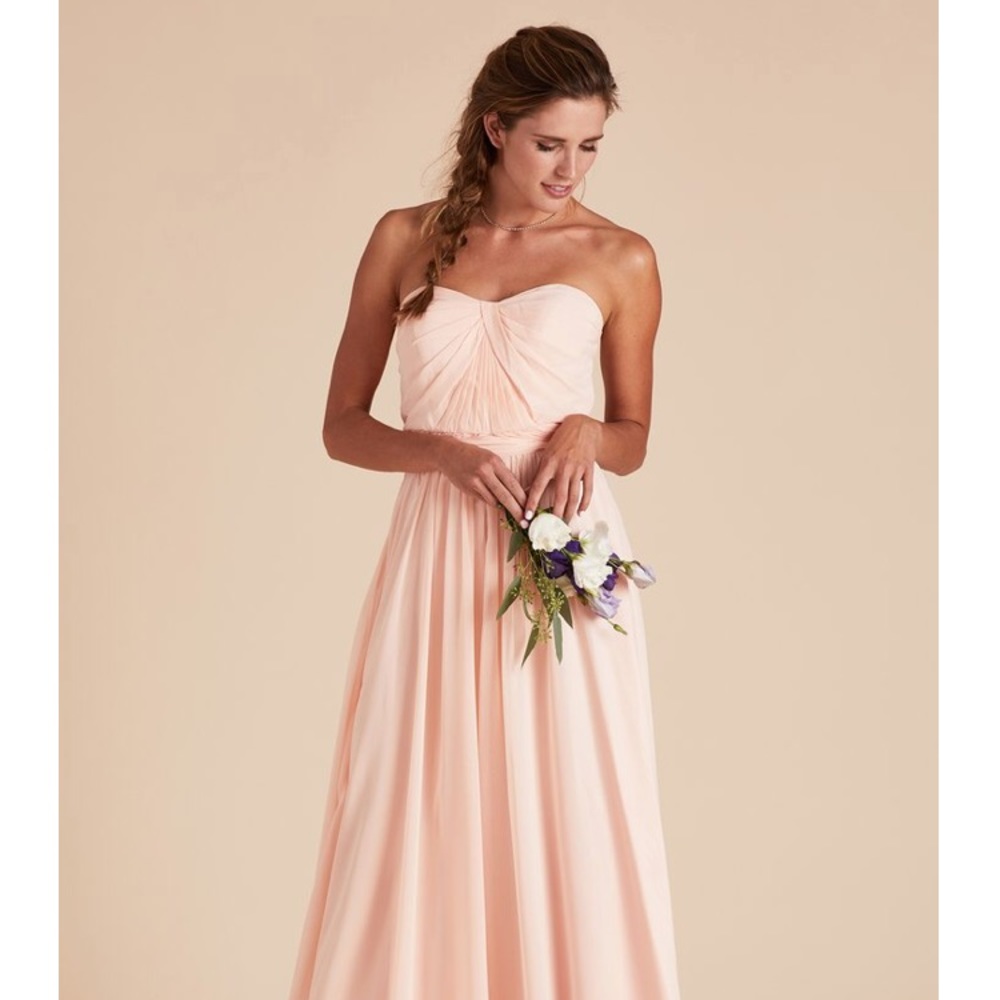 Blush Pink Birdy Grey Bridesmaid Dress